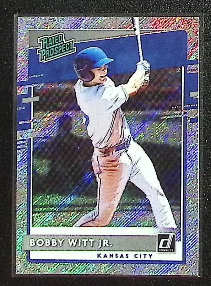 Bobby Witt Jr. Rated Prospect Rapture 2020 Panini Donruss #RP-2 Kansas City Royals (1 of 2)
