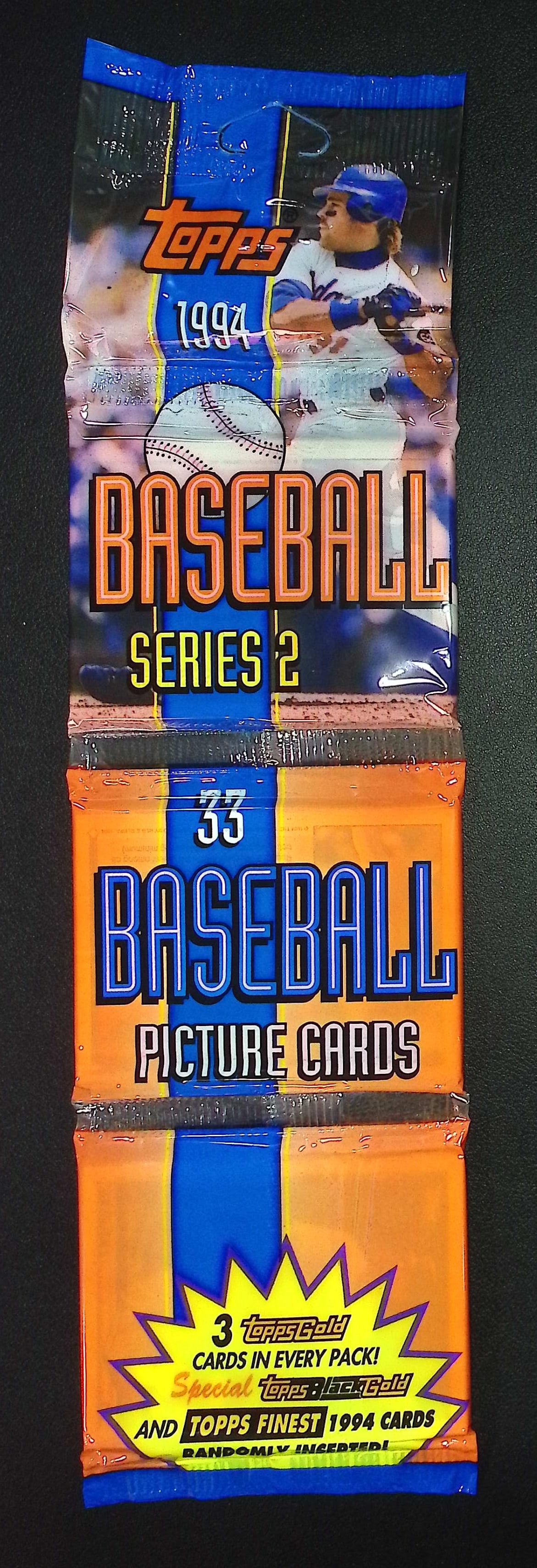 1994 Topps Series 2 Baseball Hanger Rack Pack - 3 Gold in Every Pack & Finest Randomly Inserted (1 of 2)