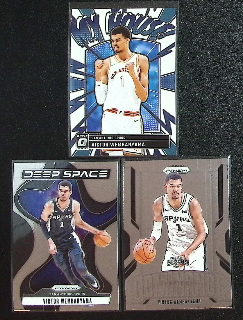 Lot of 3 Victor Wembanyama 2024-25 Panini Inserts. Prizm & Optic, All Different, See Pics (1 of 2)