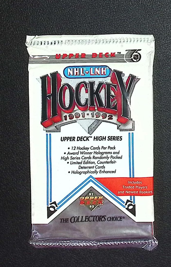 1991-92 Upper Deck HIGH SERIES Hockey Card Retail Box Pack: Upper Deck MVP Hockey NHL Trading & Sports Cards, Rookie SP Cards, Stanley Cup & Hall of Fame Players, Connor McDavid, Alex Ovechkin, Sports Cards for Sale Near Me, Auction Memorabilia Lots For Sale N