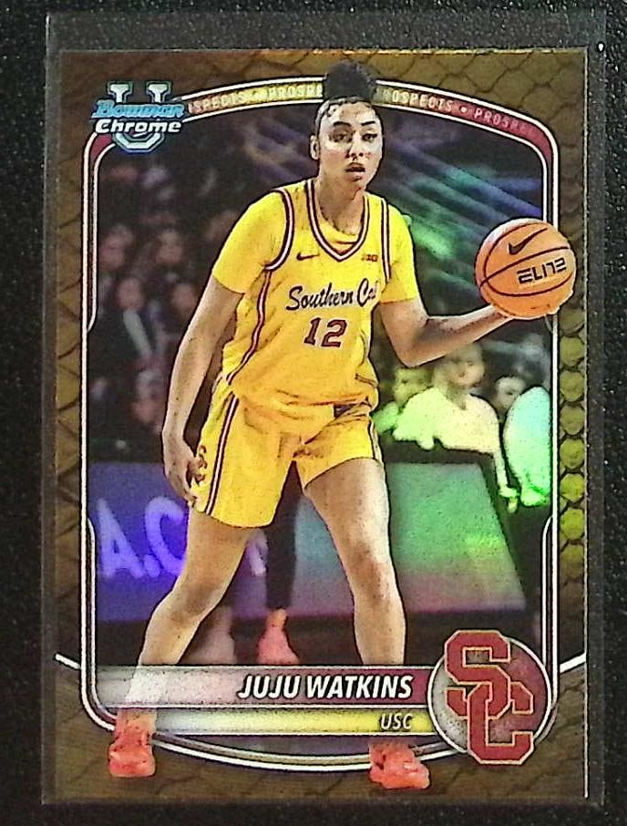 JuJu Watkins Reptilian Refractor 2025-26 Bowman U Chrome #BCP-96 USC Trojans (1 of 2)