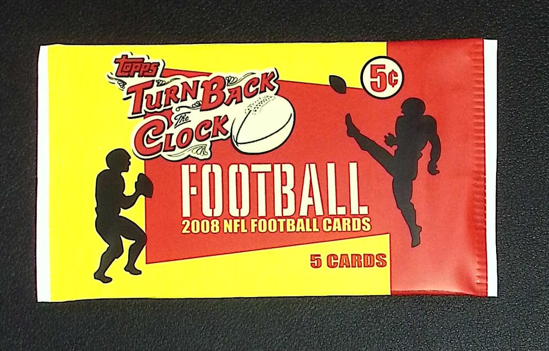 2008 Topps Turn Back the Clock Retail Box Football Card Pack (1 of 1)