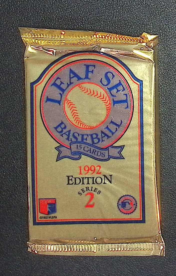 1992 Edition Vintage Leaf Set Series 2 Edition Baseball Retail Box Wax Pack: Fleer MLB Baseball Trading & Sports Cards & Memorabilia, Chipper Jones, Ken Griffey, Jr., Frank Thomas, Bo Jackson, Cal Ripken, Nolan Ryan, Dwight Gooden, Rickey Henderson, Paul Molitor, Allan