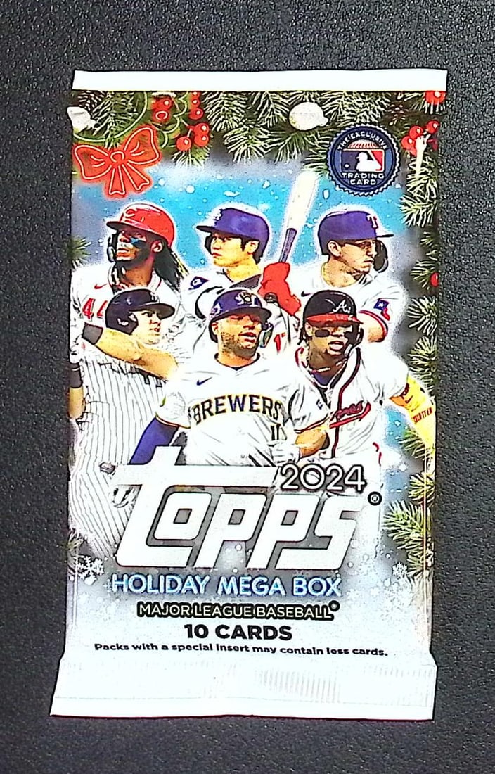 2024 Topps Baseball Holiday MEGA BOX PACK: Factory Sealed Topps Baseball MLB Trading & Sports Cards, Rookie Cards in this set are Paul Skenes , Speckled, SP, SSP, Variations, Autographs, Chrome, Refractors, 1976 Topps, Sports Cards for Sale