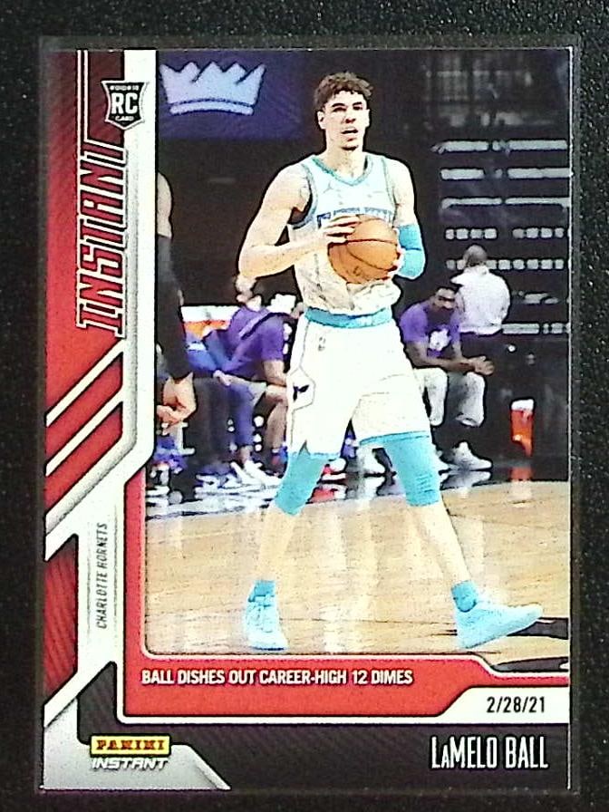 LaMelo Ball Rookie Card /2126 2020-21 Panini Instant #86 Charlotte Hornets: Panini Select, Prizm, Mosaic, Contenders, Revolution, Phoenix, NBA Hoops, Rookie NFL Sports Trading Cards, Silver, SP, SSP, Wave Prizms, Numbered Cards, Basketball sports Cards for Sale Near Me, NBA