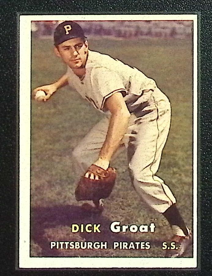 Dick Groat 1957 Topps #12 Pittsburgh Pirates Vintage Baseball Card (1 of 2)