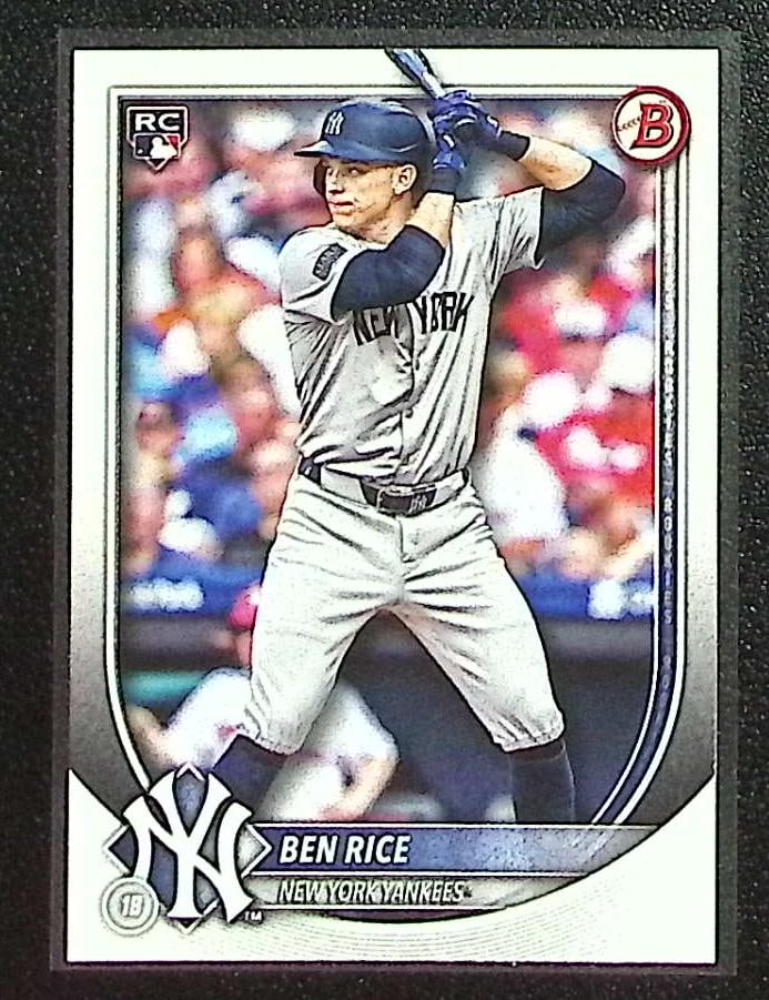 Ben Rice Rookie Card 2025 Bowman #85 New York Yankees (1 of 2)