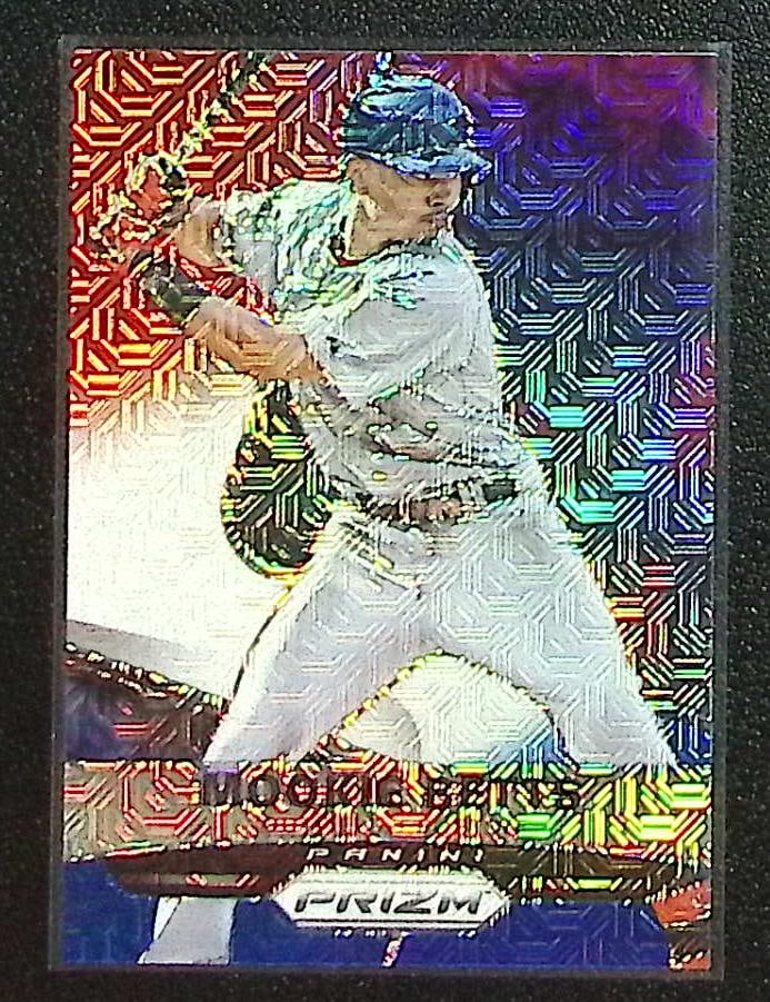 Mookie Betts Red White Blue Mojo Prizm 2015 Panini Prizm #122 Red Sox, Dodgers (1 of 2)