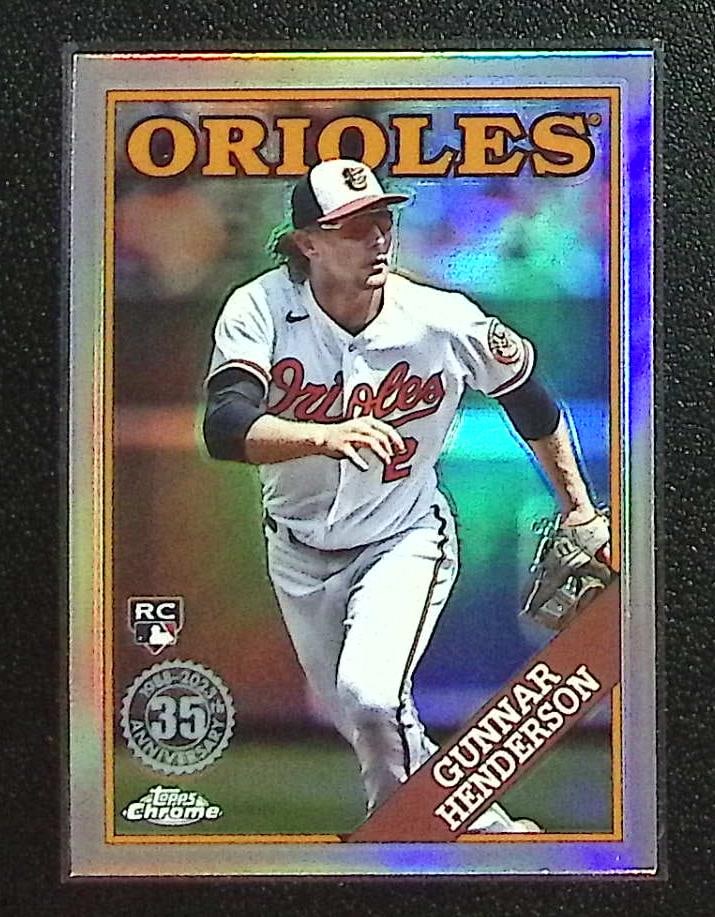 Gunnar Henderson Rookie Card 35th Anniversary 2023 Topps Chrome #88CU-8 Orioles (1 of 2)