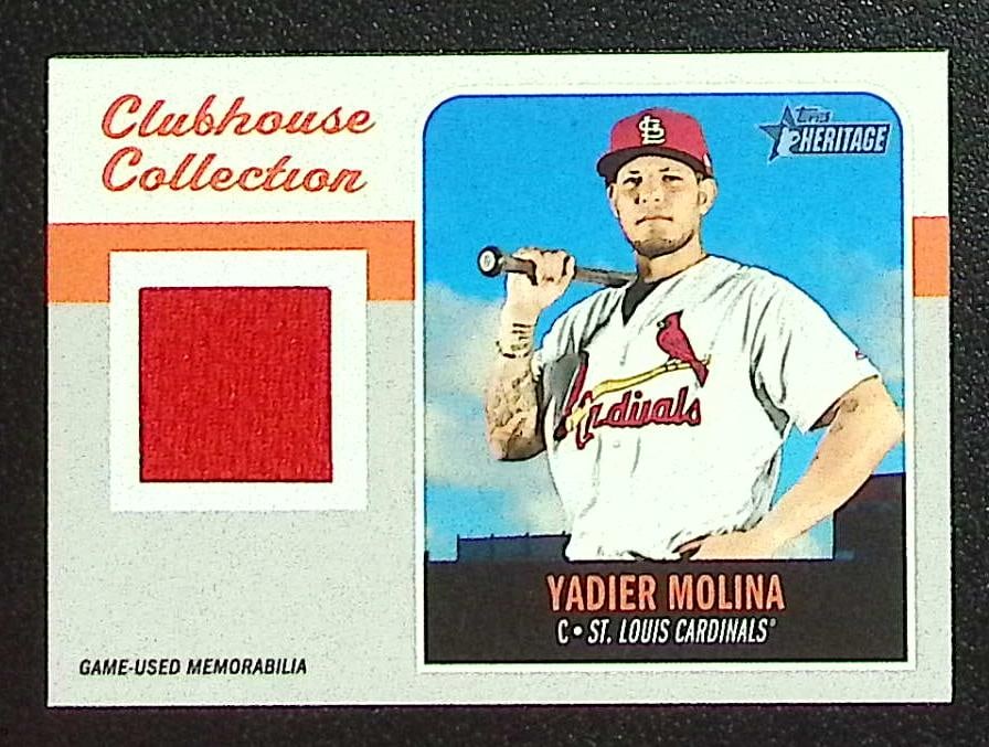Yadier Molina Game Used Patch 2019 Topps Heritage #CCR-YM St. Louis Cardinals (1 of 2)