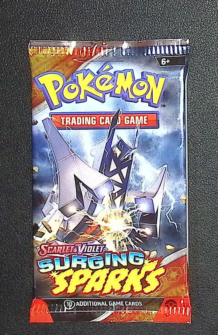 Pokemon Scarlet & Violet Surging Sparks 10 Card TCG Booster Pack, Charizard, Pikachu, Holo (1 of 1)