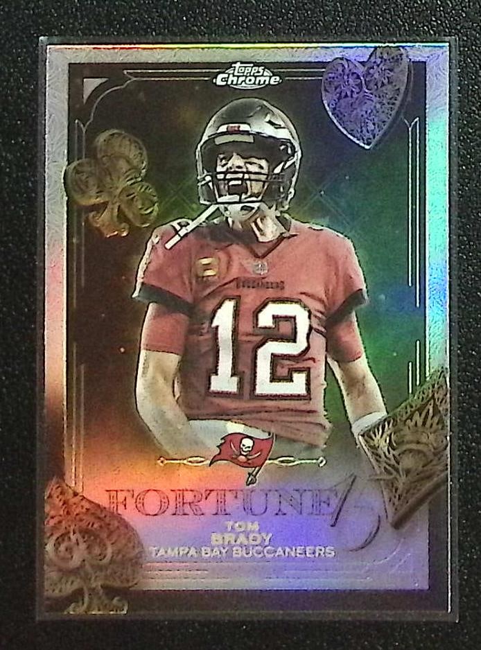 Tom Brady Fortune 15 Refractor 2025 Topps Chrome #F15-35 Buccaneers, Patriots: Topps Chrome Football NFL Trading Sports Cards, Sports Cards for Sale Near Me, Super Bowl & Hall of Fame Player Cards, Resurgence, Composite, SP, SSP, Valuable Auction Memorabilia Lots For Sale On Lin