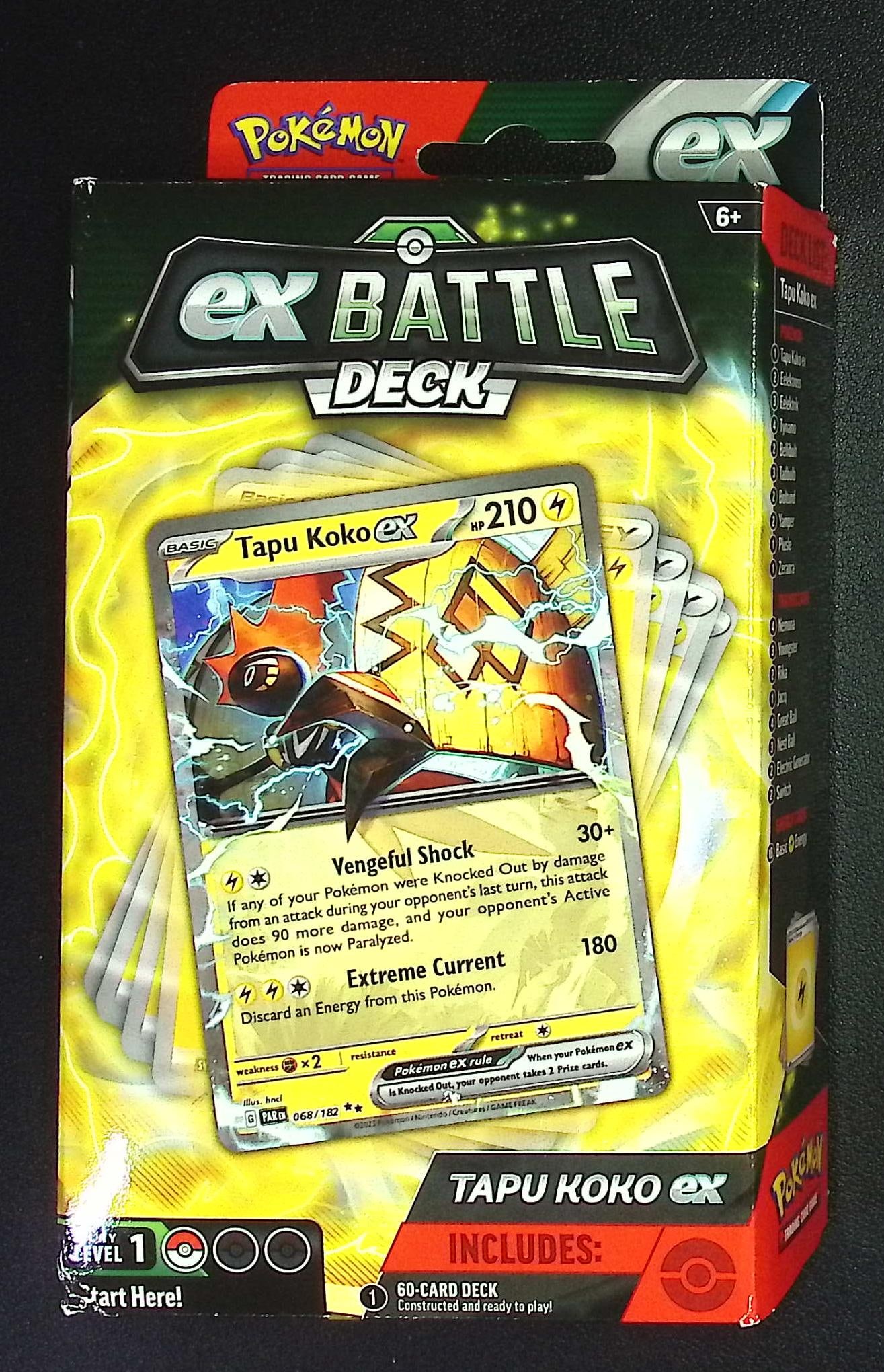 2021 Pokemon ex Battle Deck Tapu Koko Hanger Box - Ready to Play 60 Card Deck (1 of 1)