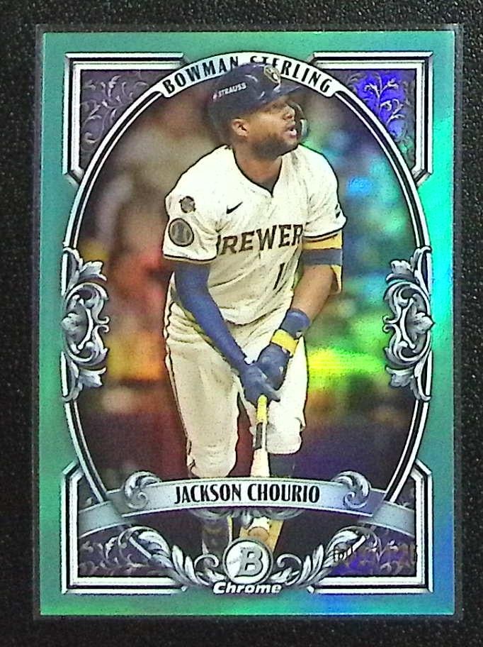 Jackson Chourio Bowman Sterling Aqua Refractor /125 2026 Bowman Chrome #BST-1 (1 of 2)