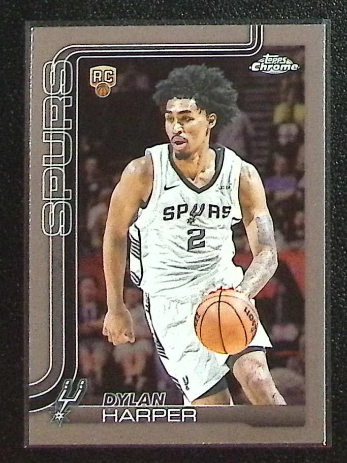 Dylan Harper Rookie Card 2025-26 Topps Chrome #252 San Antonio Spurs (1 of 2)