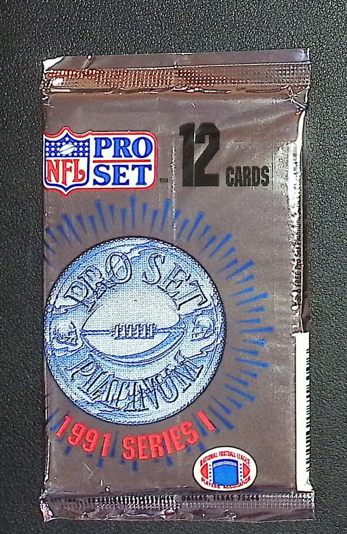 1991 Pro-Set PLATINUM SERIES 1 Football Retail Box Pack Football Cards Sports Cards: Pro-Set Vintage Football NFL Trading & Sports Cards, Old Sports Cards for Sale on Line, Super Bowl and Hall of Fame Players, Valuable Auction Lots for Sale On Line, Rookie Cards, Bo Jackson Super Bowl