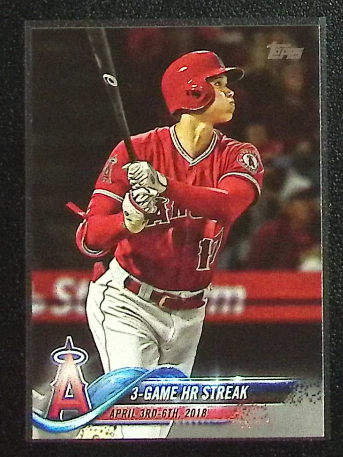 Shohei Ohtani Rookie 3 Game HR Streak 2018 Topps Update #US189 Angels, Dodgers (1 of 2)