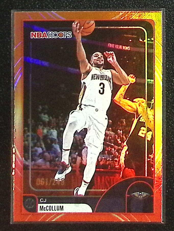 Cj McCollum Red & Orange /249 2025-26 Topps NBA Hoops #200 New Orleans Pelcians (1 of 2)