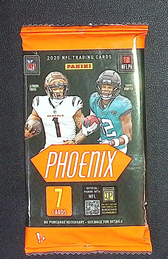 2025 Panini Phoenix Football Cards MEGA BOX PACK, Jaxson Dart, Travis Hunter, Emeka Egbuka (1 of 1)
