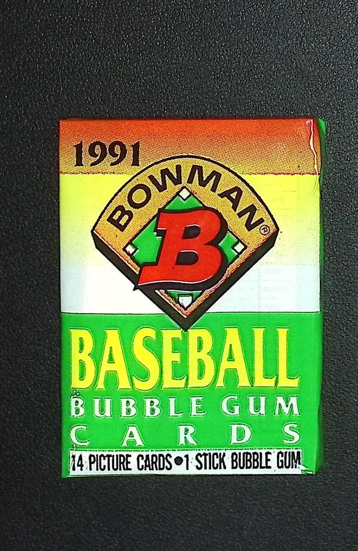 1990 Bowman Vintage Baseball Cards Retail Box Wax Pack Sports Cards MLB Trading Cards (1 of 1)
