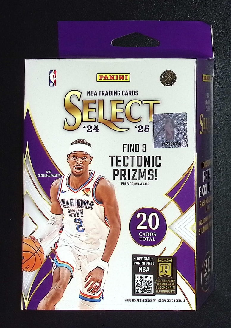 2024-25 Panini Select Basketball Card HANGER BOX: Panini Basketball NBA Trading & Sports Cards, Sports Cards for Sale Near Me, Anthony Edwards, Jayson Tatum, Steph Curry, Panini Numbered Cards, Cracked Ice, Silver Prizm, Auction Lots for Sale on Line