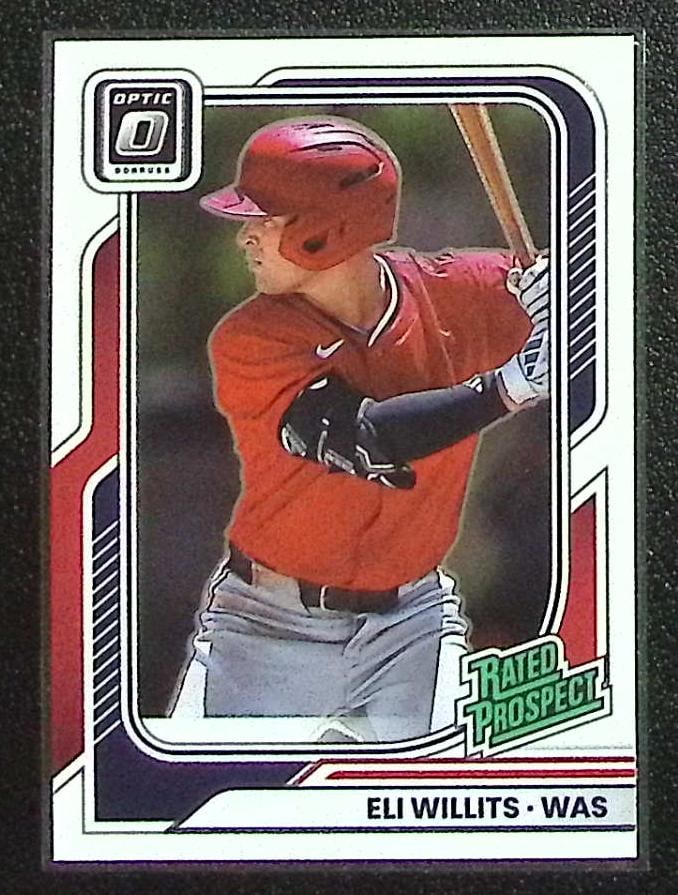 Eli Willits Rated Prospect 2026 Donruss Optic #156 Washington Nationals: Panini Baseball MLB Trading & Sports Cards, Sports Cards for Sale Near Me, Prizm, Mosaic, Select, SP, SSP, Auction Memorabilia Lots for Sale On Line, World Series & Hall of Fame Players
