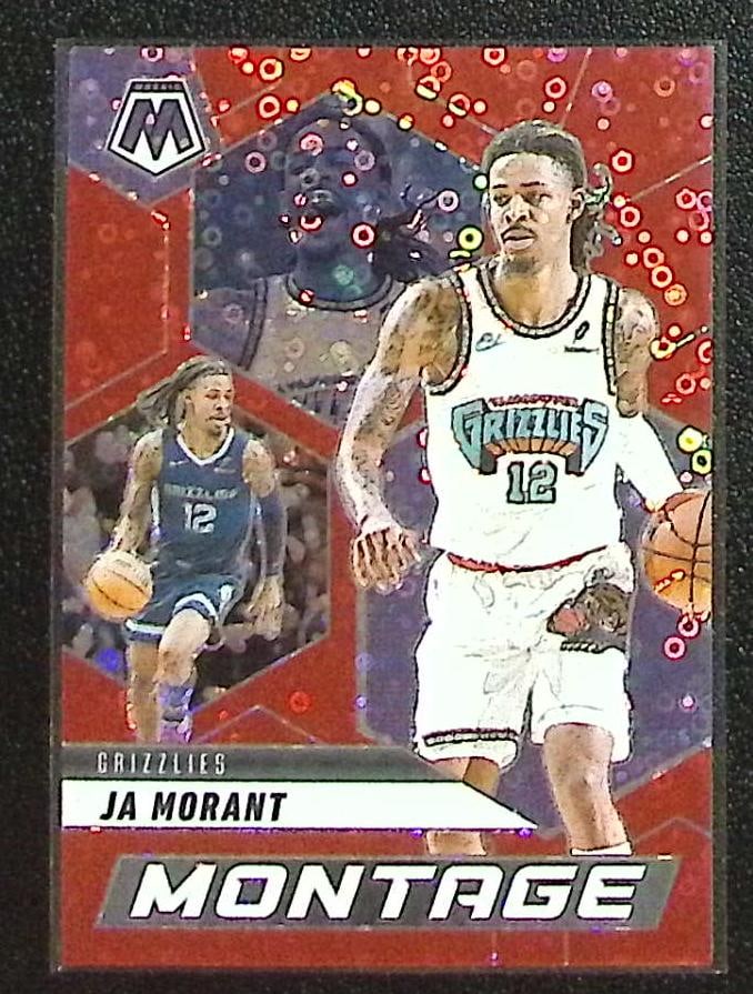 Ja Morant Montage Red Fast Break Prizm /99 2024-25 Panini Mosaic #7 Grizzlies (1 of 2)