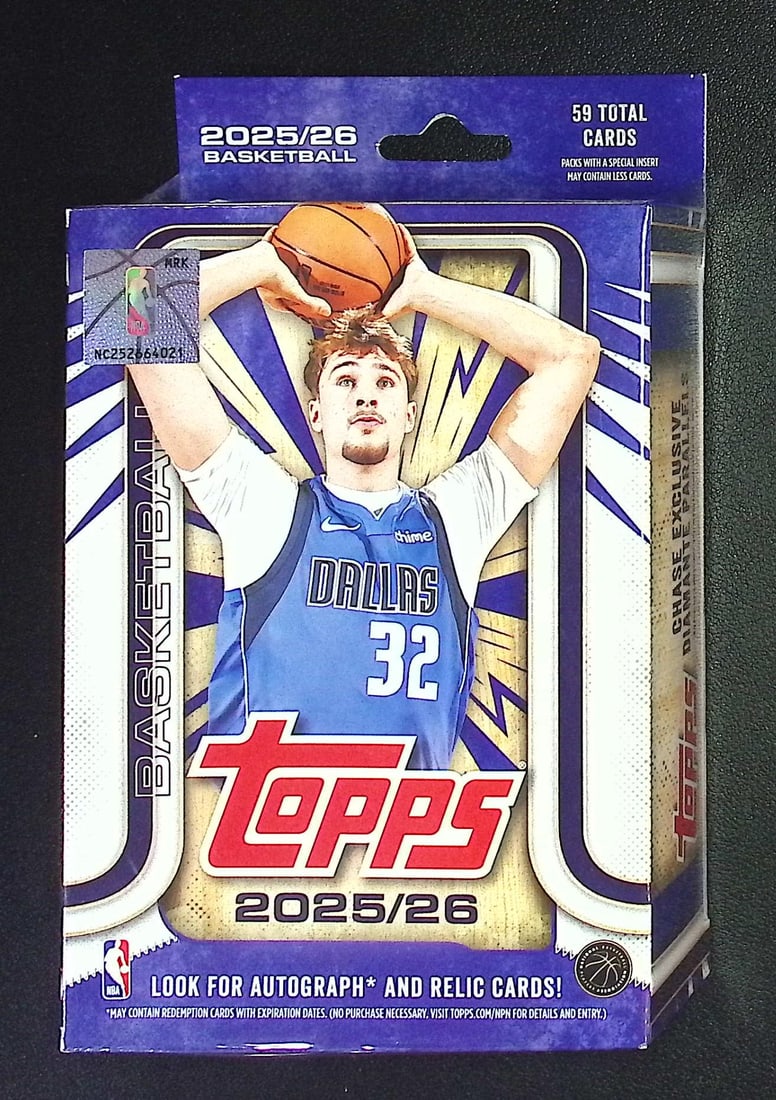 2025-26 Topps Basketball Card HANGER BOX - RC'S: Cooper Flagg, Kon Kneuppel, VJ Edgecombe: Topps Basketball NBA Trading & Sports Cards, Rookie Cards in this set are Cooper Flagg, Dylan Harper, Ace Bailey, V J Edgecombe, Kon Knueppel , Autographs, Signatures, Green Topps Logo Refractor, Auct