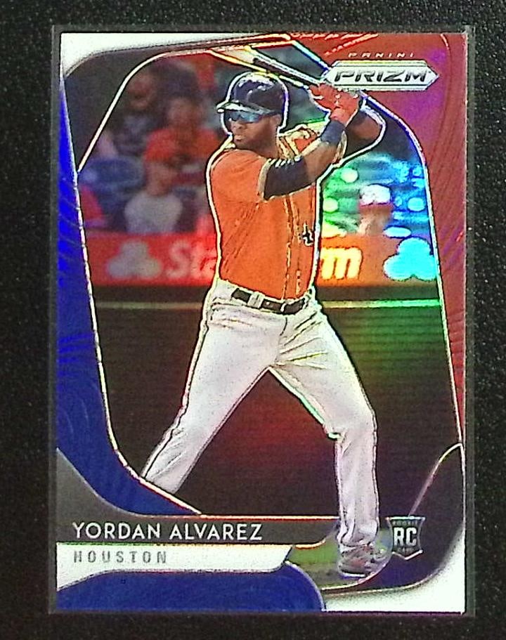 Yordan Alvarez Rookie Card Red White Blue Prizm 2020 Panini Prizm #181 Houston Astros: Panini Baseball MLB Trading & Sports Cards, Sports Cards for Sale Near Me, Prizm, Mosaic, Select, SP, SSP, Auction Memorabilia Lots for Sale On Line, World Series & Hall of Fame Players
