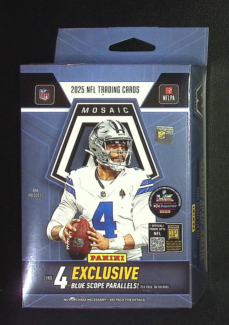 2025 Panini Mosaic Football HANGER BOX - Jaxson Dart, Cam Skattebo, Emeka Egbuka, Ashton Jeanty, (1 of 1)