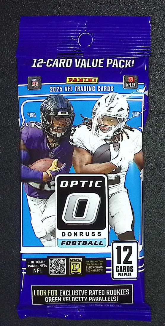 2025 Donruss Optic Football Card HANGER VALUE PACK - Jaxson Dart, Tyler Shough Rookie Cards (1 of 1)