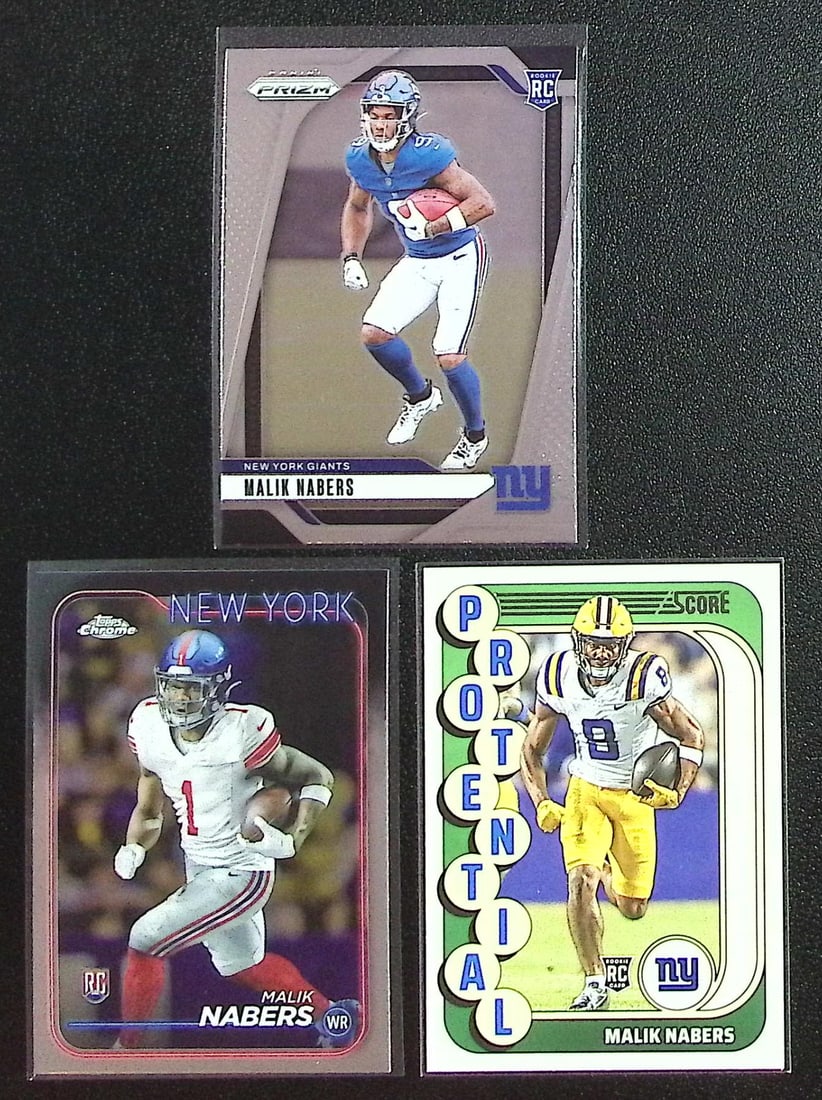 Lot of 3 Malik Nabers Rookie Cards. All Different, See Pictures (1 of 2)