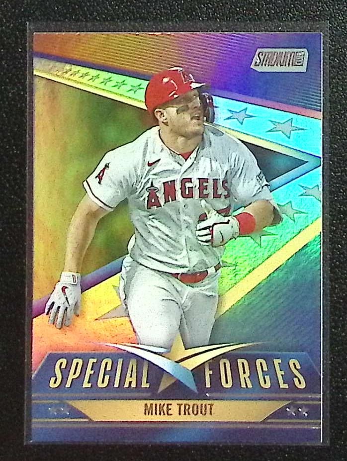 Mike Trout Special Forces 2024 Topps Stadium Club #SF-12 Los Angeles Angels: Topps Baseball MLB Trading & Sports Cards, Sports Cards for Sale Near Me, World Series & Hall of Fame Players Memorabilia, Refractors, X-Fractors, Numbered, SP, SSP, Valuable Auction Memorabilia Lots 