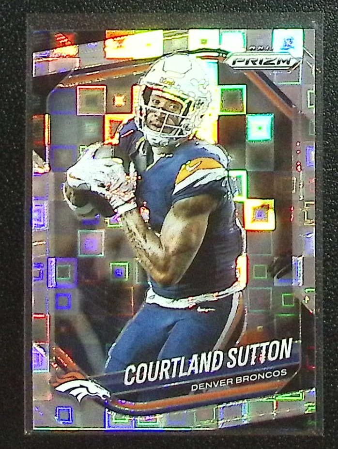 Courtland Sutton Pandora Prizm /400 2025 Panini Prizm #163 Denver Broncos: Panini Select, Prizm, Mosaic, Contenders, Zenith, Phoenix, Illusions, Absolute, Rookie NFL Sports Trading Cards, SP, SSP, Cards, Football Cards for Sale Near Me, Superbowl & Hall of Fame Player Cards,