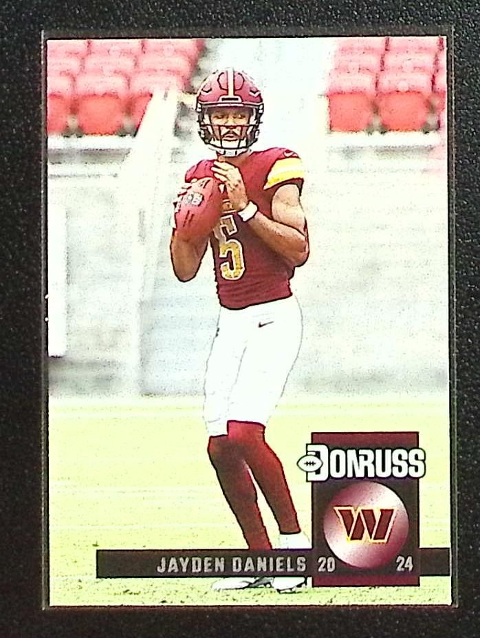 Jayden Daniels Rookie Card Retro 2024 Donruss #22 Washington Commanders: Panini Select, Prizm, Mosaic, Contenders, Zenith, Phoenix, Illusions, Absolute, Rookie NFL Sports Trading Cards, SP, SSP, Cards, Football Cards for Sale Near Me, Superbowl & Hall of Fame Player Cards,