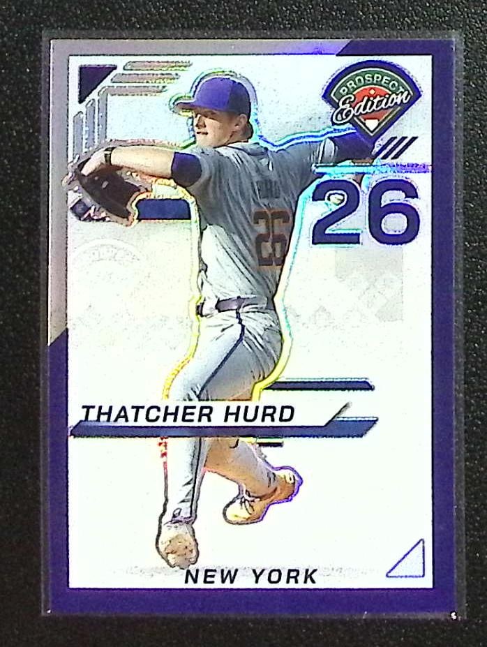 Thatcher Hurd Purple Prizm /99 2025 Panini Prospect Edition #70 New York Yankees (1 of 2)