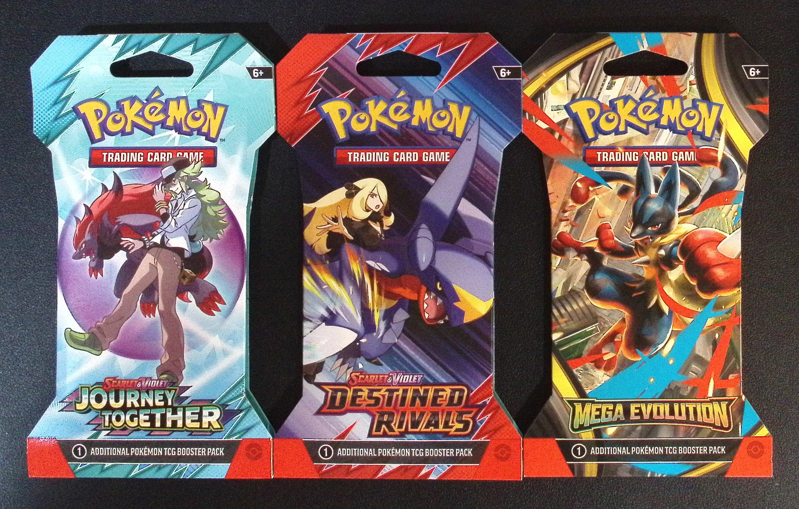 3 COUNT: Pokemon 1 Destined Rivals, 1 - Pokemon Journey Together, 1 - 2025 Mega Evolutions (1 of 1)