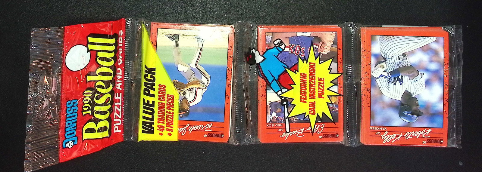 1990 Donruss Series 1 RACK PACK Vintage Baseball Card Factory Sealed - You Get the Pack Shown (1 of 2)