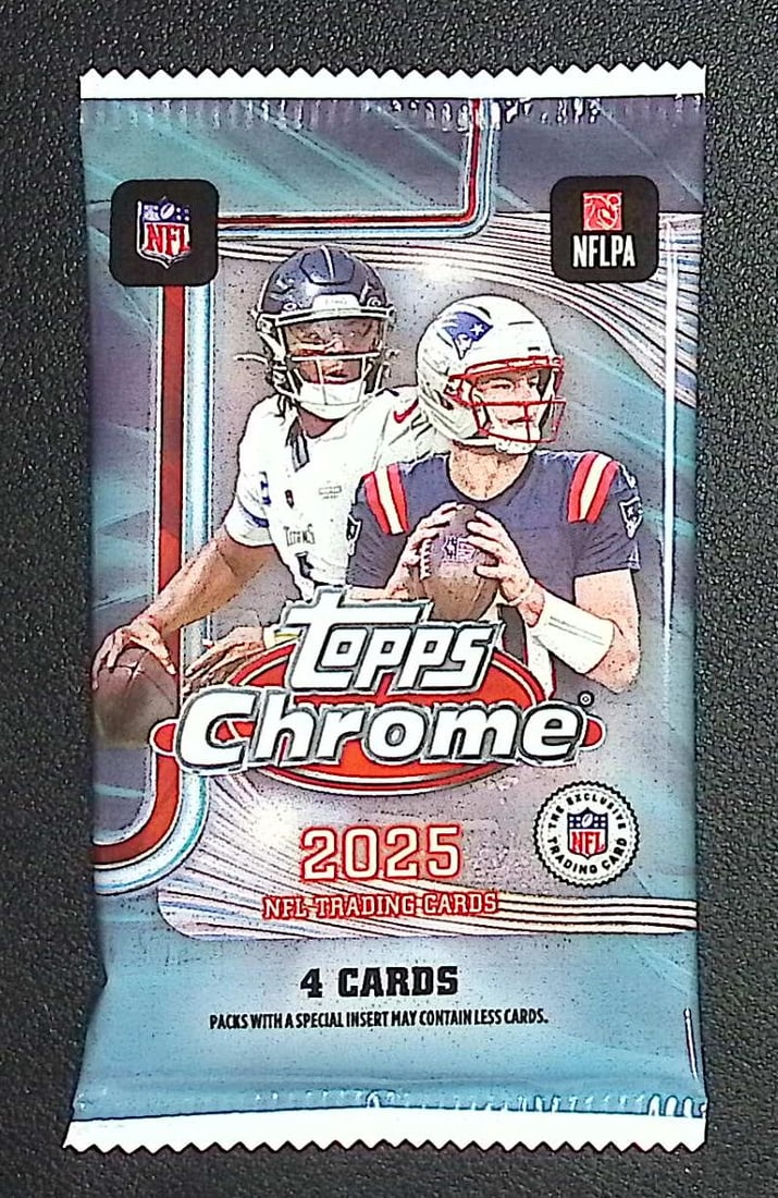 2025 Topps Chrome Football Blaster Box Pack (1 of 1)