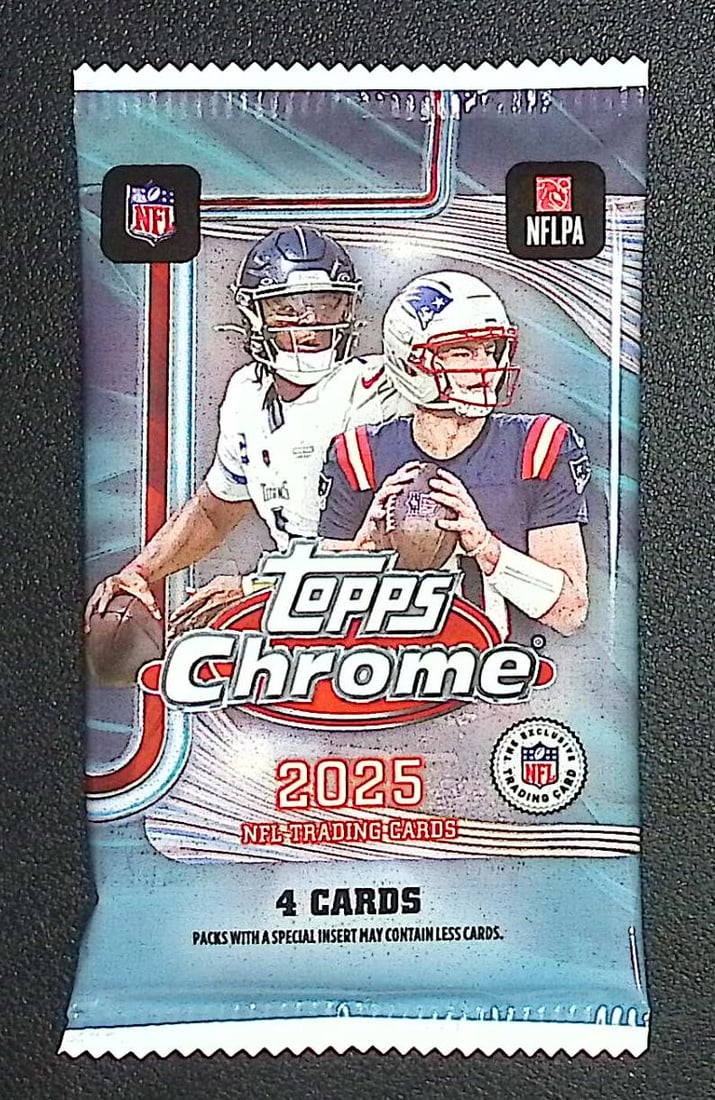 2025 Topps Chrome Football Blaster Box Pack (1 of 1)