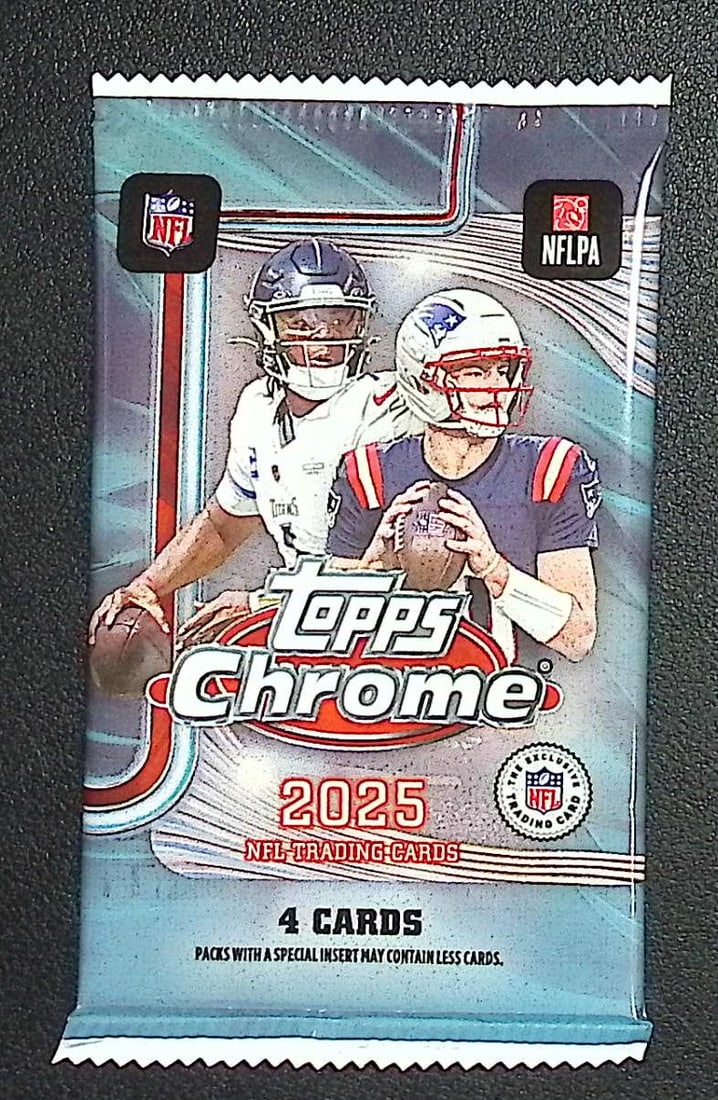 2025 Topps Chrome Football Blaster Box Pack: Topps Football NFL Trading & Sports Cards, Refractors, Prism Refractors, X-Fractors, Sports Cards for Sale Near Me, Super Bowl & Hall of Fame Players, Autographs, SP, SSP, Valuable Auction Memorabilia