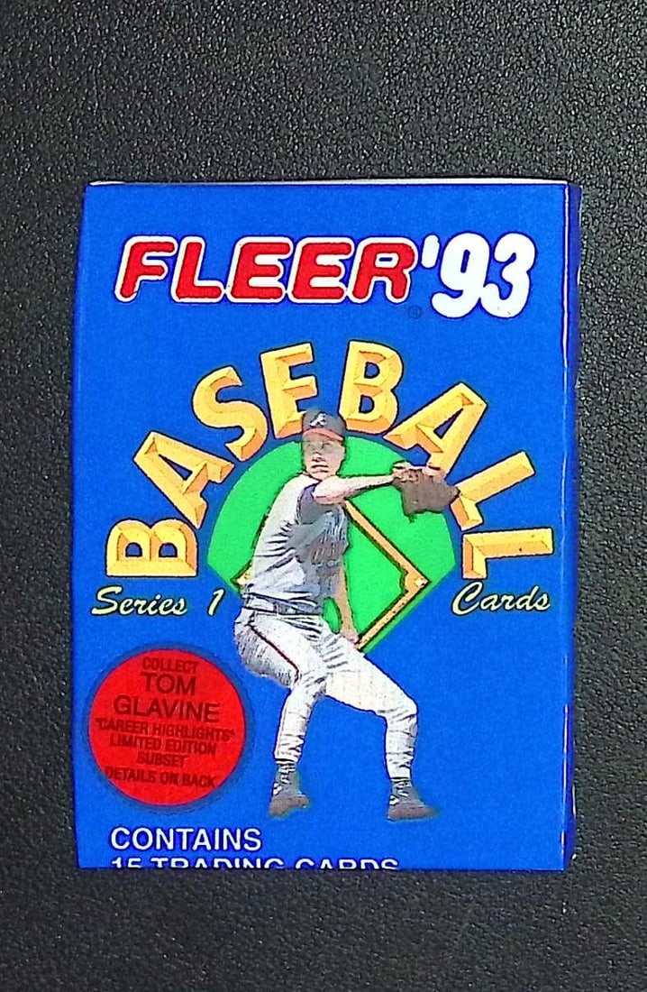 1993 Fleer Series 1 Baseball Vintage Baseball Card Retail Box Pack, MLB Trading Cards (1 of 1)