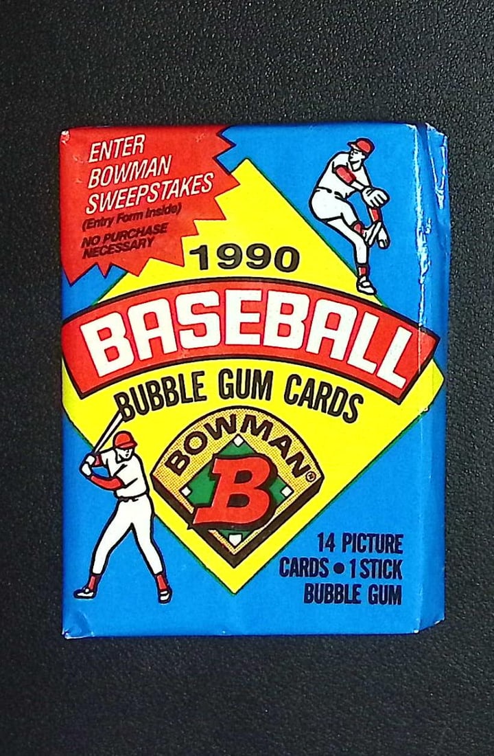 1990 Bowman Vintage Baseball Cards Retail Box Wax Pack Sports Cards MLB Trading Cards: Bowman Vintage Valuable Rookie Baseball MLB Trading & Sports Cards, Rookie Cards in this set are Frank Thomas, Sammy Sosa, Larry Walker, Bernie Williams, New York Yankees, Sammy Sosa, Tony Gwynn, Old 