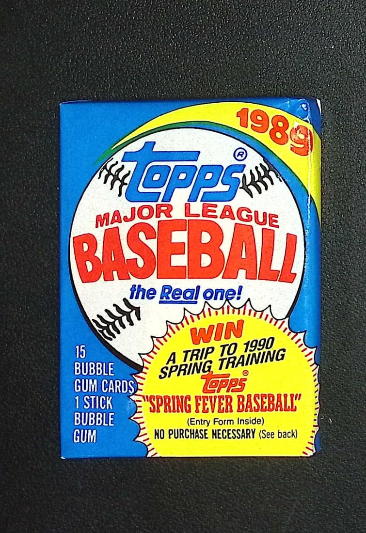 1989 Topps Series 1 Vintage Baseball Cards Retail Box Wax Pack Sports Cards (1 of 1)