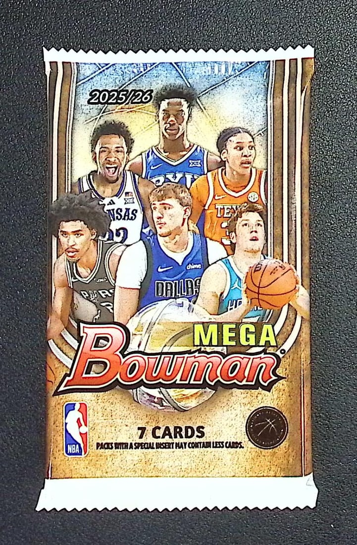 2025-26 Bowman Basketball Mega Box Pack - Cooper Flagg & Kon Knueppel Rookie Cards: Bowman Basketball NBA Trading & Sports Cards, Sports Cards for Sale Near Me, Champion and Hall of Fame Players, Auction Lots for Sale On Line