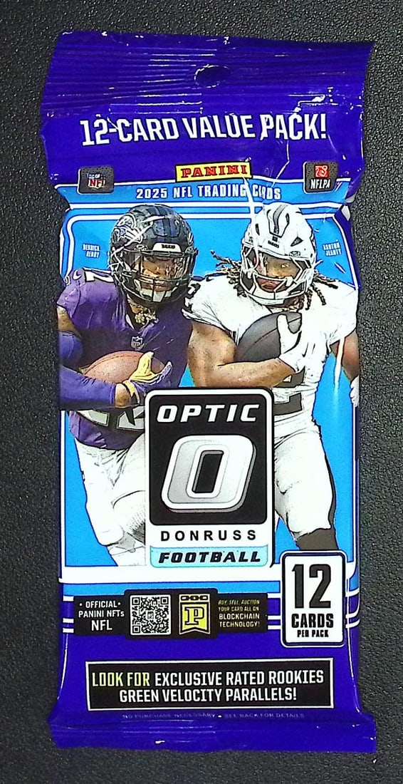 2025 Donruss Optic Football Card HANGER VALUE PACK - Jaxson Dart, Tyler Shough Rookie Cards (1 of 1)