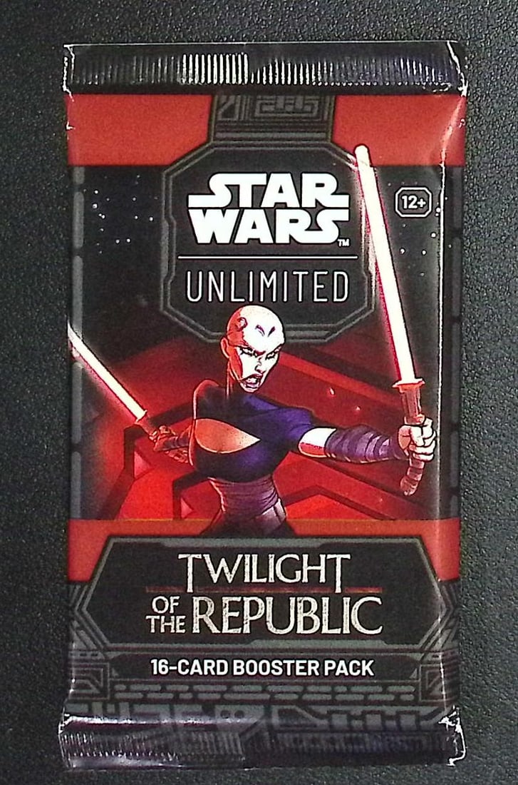 Star Wars Unlimited Twilight of the Republic 16 Card Booster Pack: 1 Rare or Legendary per Pack: Disney TCG, Trading Card Games, 1 Leader, 1 Base/Token, 9 Commons, 3 Uncommon, 1 Rare or Legendary, & 1 Premium Foil Card Per Pack. Darth Vader, Luke Skywalker, Princess Leia, Mandalorian, Yoda, Grogu