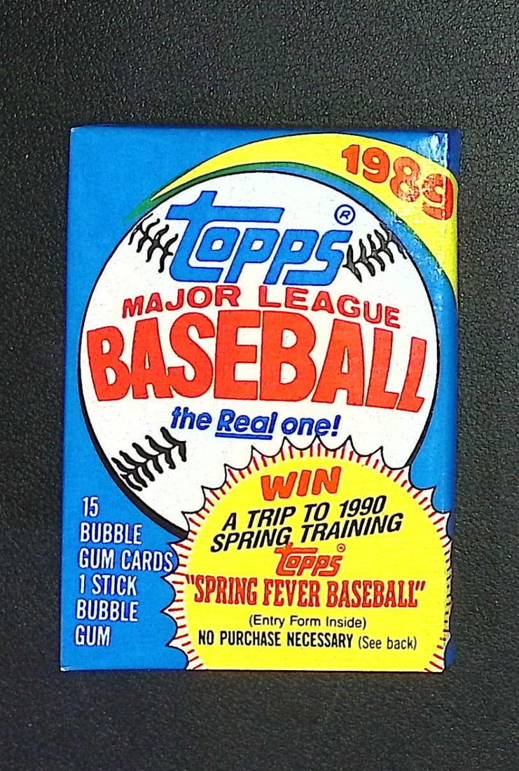 1989 Topps Series 1 Vintage Baseball Cards Retail Box Wax Pack Sports Cards (1 of 1)
