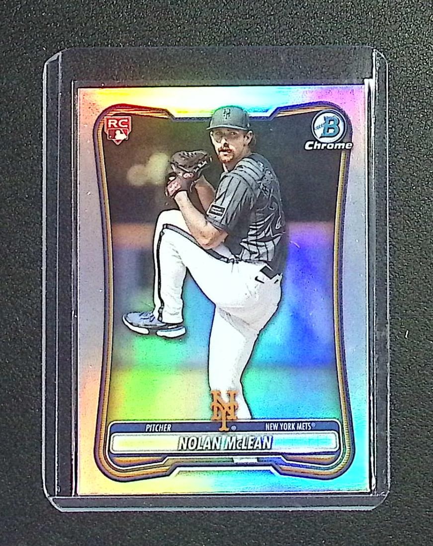 Nolan McLean Red Logo Rookie Card Refractor 2026 Bowman Chrome #85 (1 of 2)