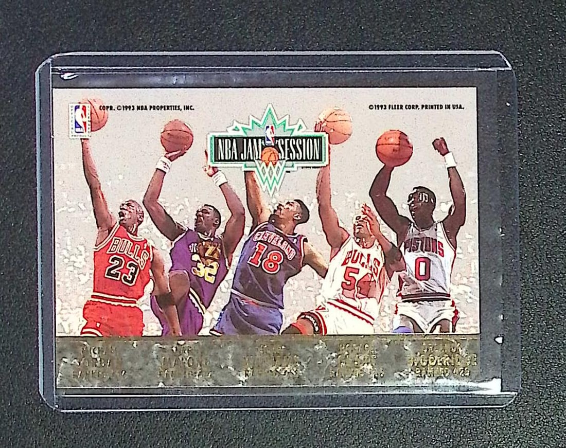 NBA Jam Session 1993 Fleer No Number - 10 Players: Michael Jordan, Scottie Pippen, Karl Malone (1 of 2)